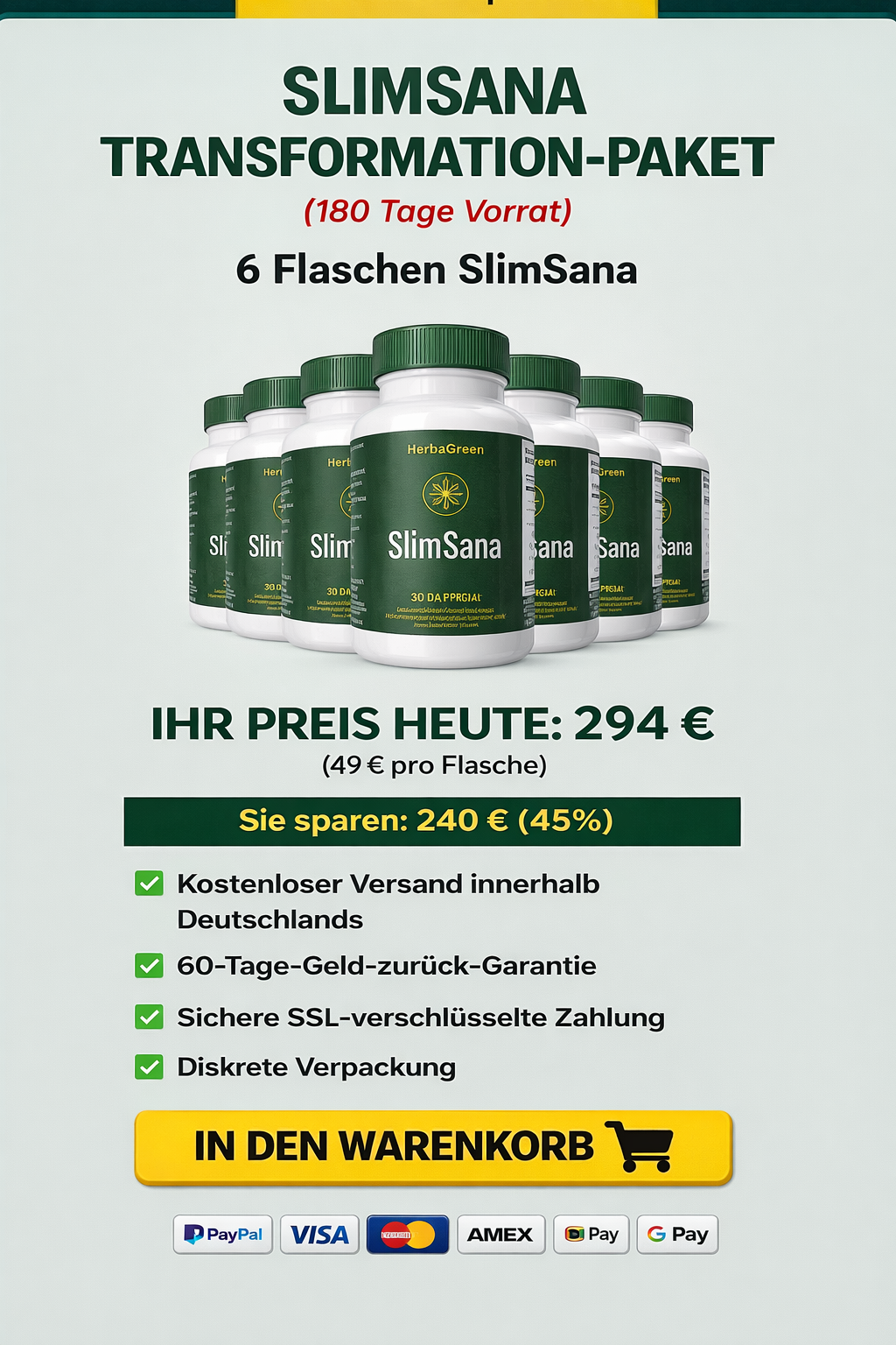 slimsana 6 Bottle Price